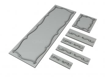 Set of panels (KPN_0002) 3D model for CNC machine